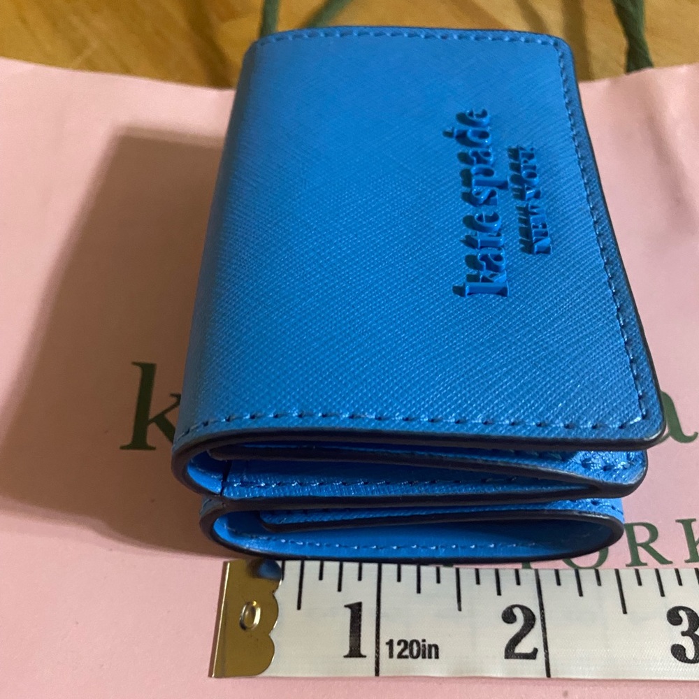 NWT Kate Spade micro trifold Cameron wallet, Oceanside color